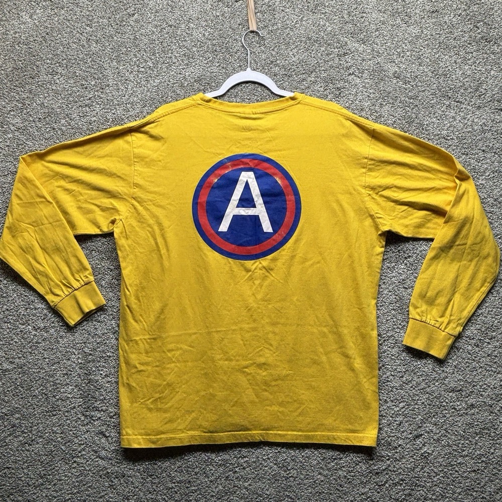 U.S. Army Central US ARCENT Logo Mens Long Sleeve Shirt XXL Yellow D. Sandhu VTG